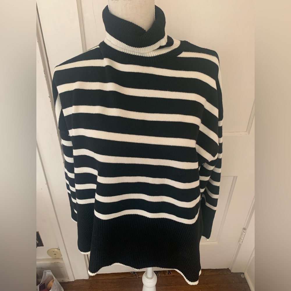 Black and white striped sweater
